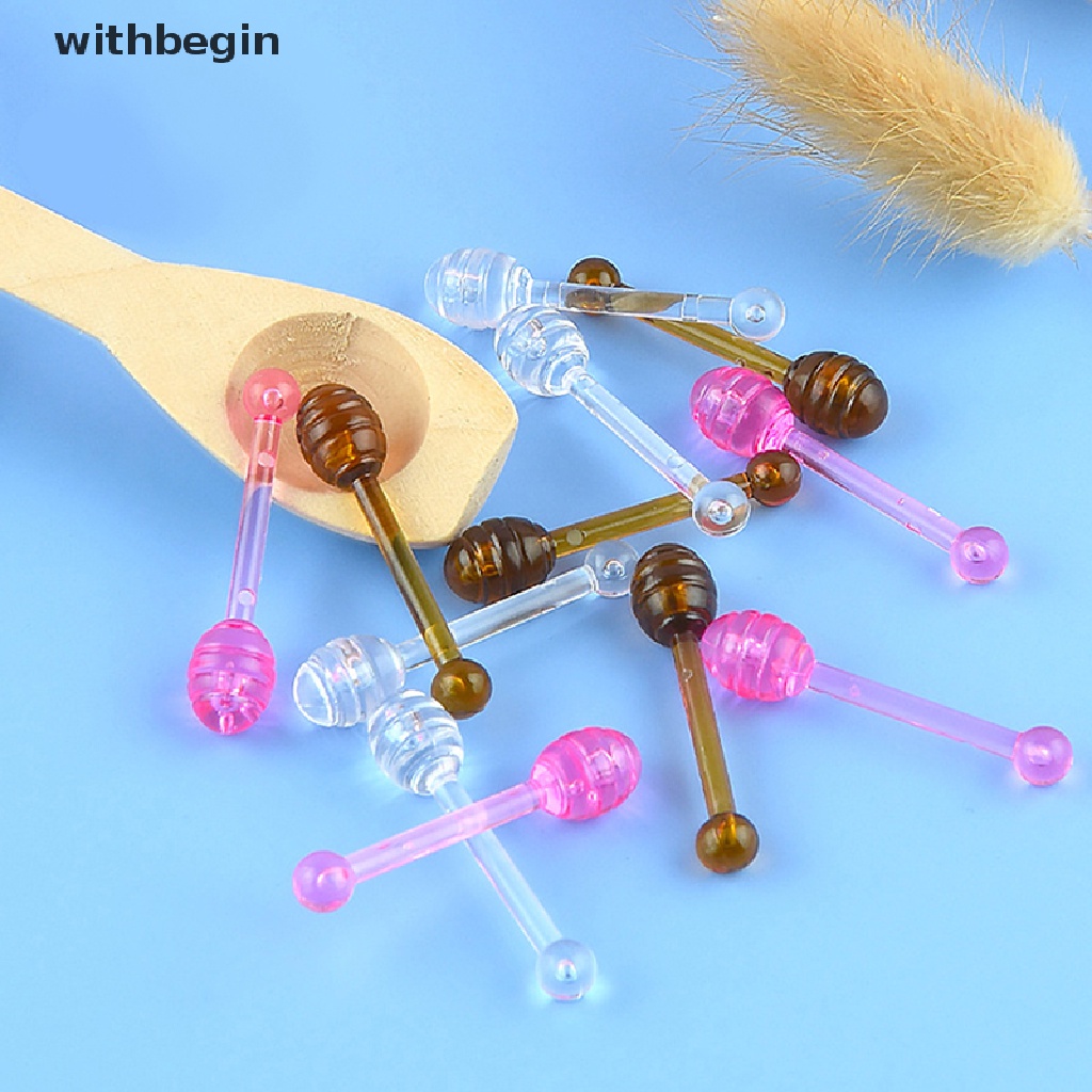 Bộ 10 Cây Đũa Muỗng Múc Mật Ong Bằng Nhựa Kiểu Cổ Điển Tiện Dụng