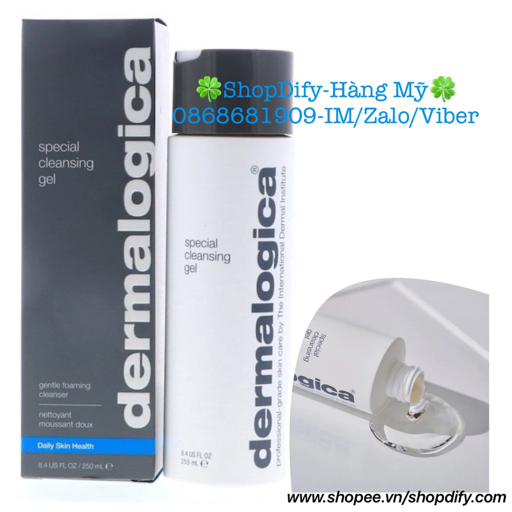 {Hàng Mỹ, nguyên hộp} Sữa rửa mặt DERMALOGICA SPECIAL CLEANSING GEL 250ml 8.4oz