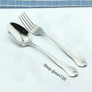 Bộ thìa dĩa ăn bít tết inox giọt lệ siêu dày dặn sáng bóng GL2
