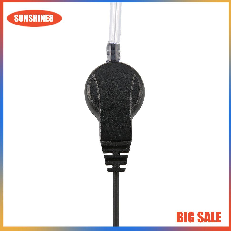 【SUN】2 PIN Mic PTT Covert Acoustic Tube In-ear Earpiece for Kenwood Baofeng
