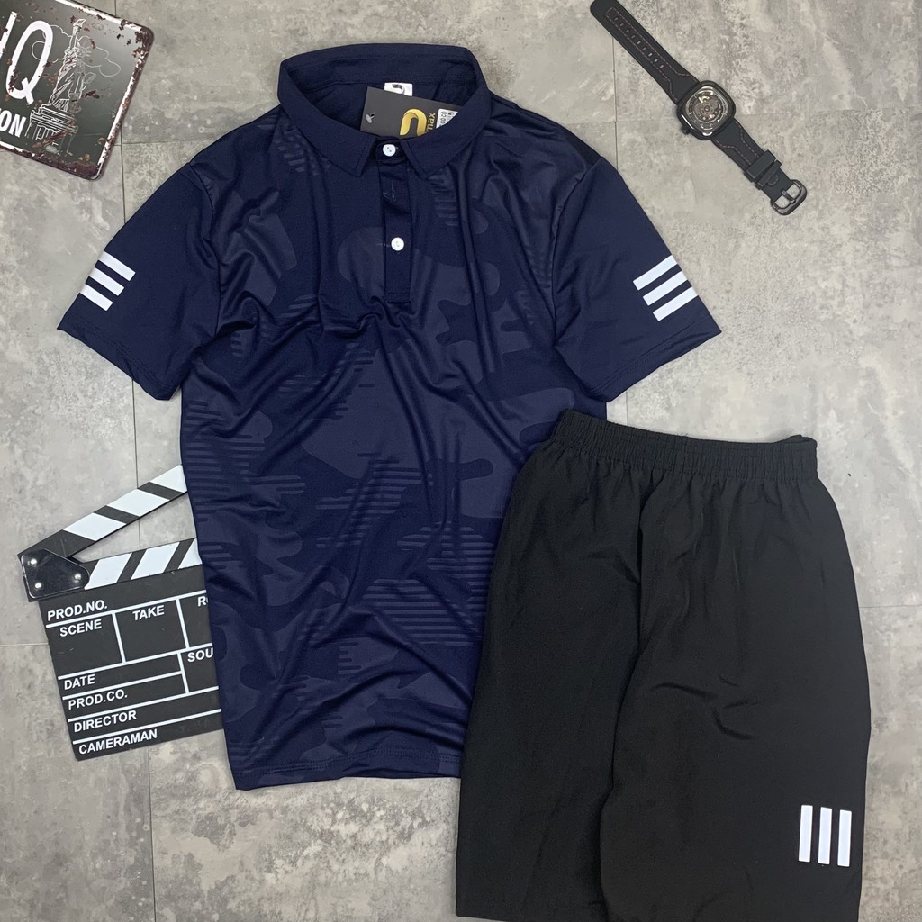 ( Sp kèm Video ) Bộ Thể Thao Nam Thun Lạnh Vải Trơn Cổ Tròn 4 Chiều, Cho Mùa Hè 2021 | BigBuy360 - bigbuy360.vn