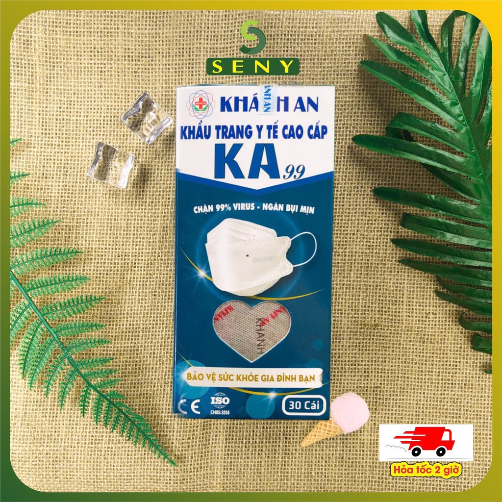 Combo 5 hộp khẩu trang 4d mask 4 lớp kháng khuẩn KA99 Khánh An hộp 30 cái bảo vệ hô hấp