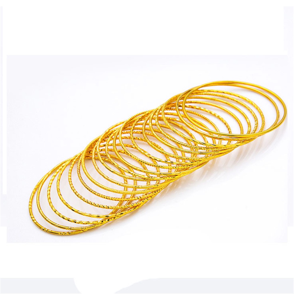 Vòng tay mạ vàng thiết kế đơn giản thời trang cho nữ