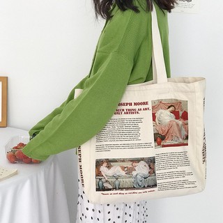 Túi canvas kiểu Basic in hình danh hoạ Joseph Moore