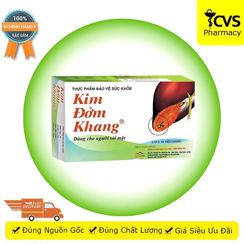 Kim Đởm Khang 30 viên uống hỗ trợ tan sỏi mật - cvspharmacy
