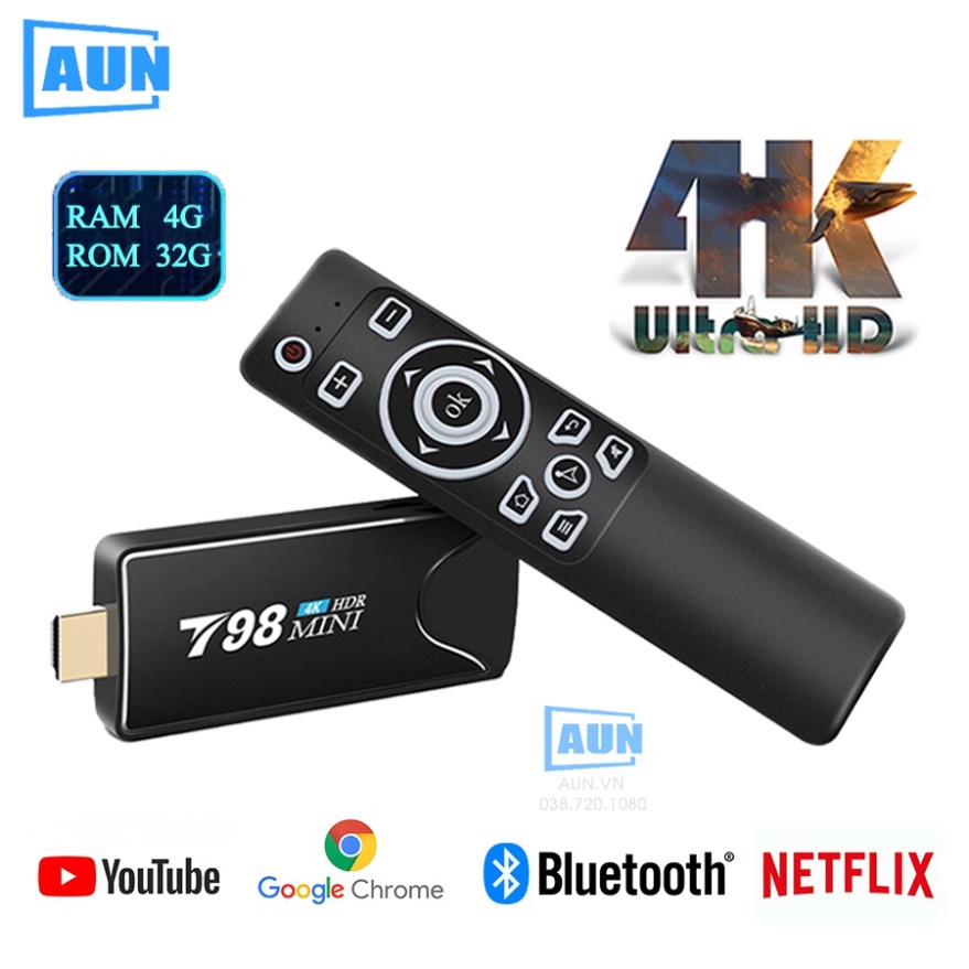 Androi Tivi Box mini Stick - Cấu hình siêu mạnh mẽ, nhỏ gọn, nhanh mượt - dùng cho máy chiếu, tivi
