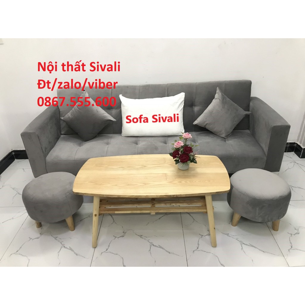 Bộ ghế dài sofa bed tay vịn phòng khách sopha sivali salon