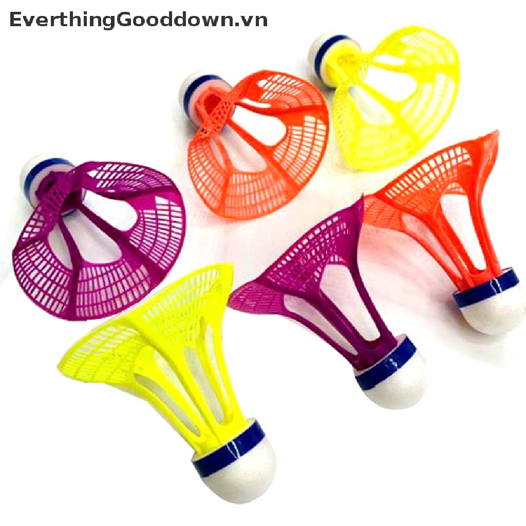 Everthinggooddown Set 3 Trái Cầu Lông Bằng Nhựa Nylon Bền Bỉ Dùng Ngoài Trời