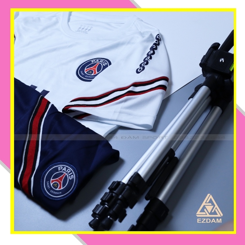 Bộ Áo Đá Banh CLB PARIS SAINT GERMAIN PSG  Trắng Ngắn Tay  21-22 Cao Cấp