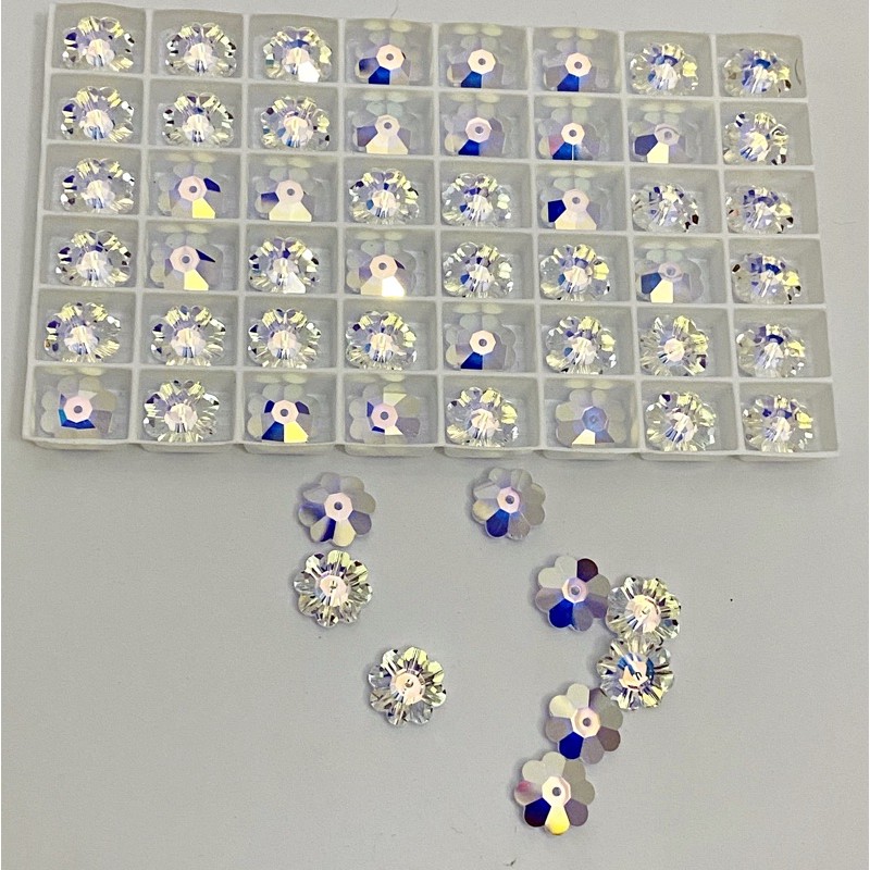 10 viên pha lê Swarovski hoa mai dẹp