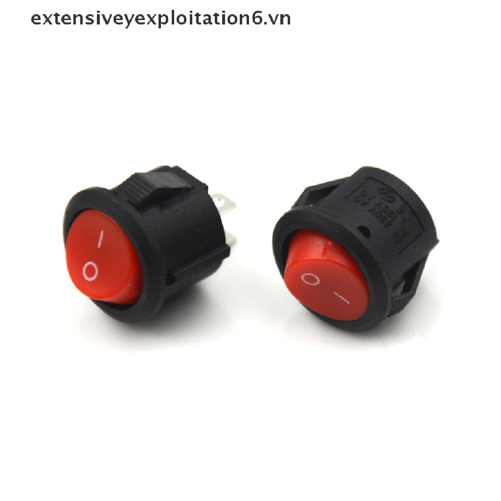 Set 10 công tắc bật / tắt mini 2 pin 3A / 250V đường kính 16mm