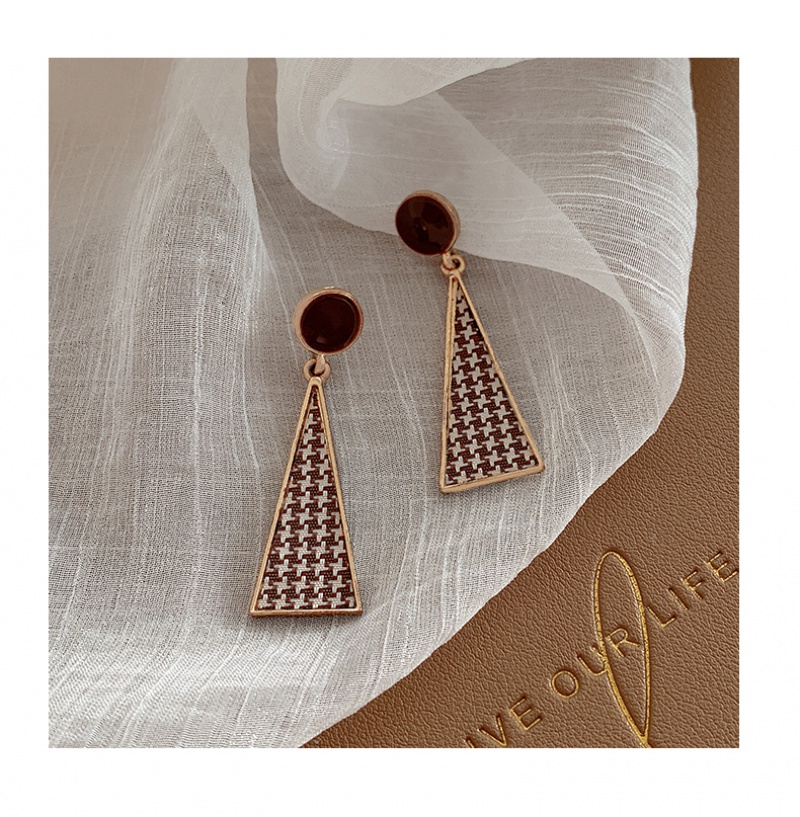 Hoa Tai Dáng Dài Mạ Bạc Thiết Kế Đơn Giản Thời Trang