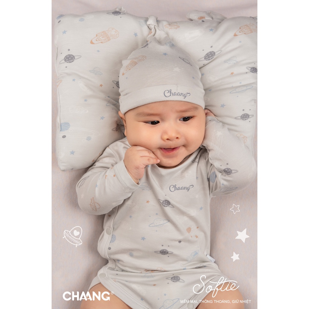 Chaang set 2 mũ thóp cho bé sơ sinh, chất cotton bảo vệ bé yêu AW2022D13