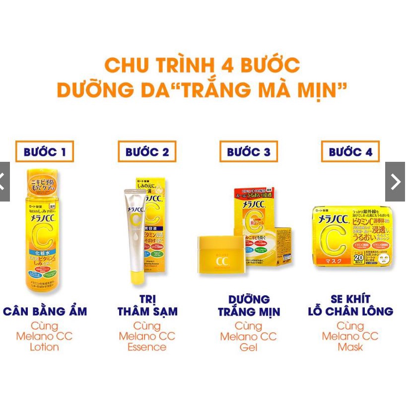 Tinh chất dưỡng trắng da chống thâm nám Melano CC Whitening Essence 20ml
