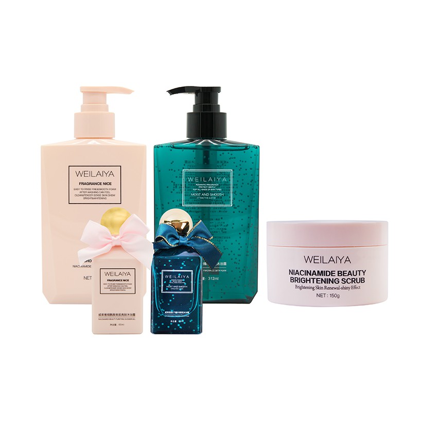 Bộ đôi sữa tắm và tẩy da chết trắng da Weilaiya | BigBuy360 - bigbuy360.vn