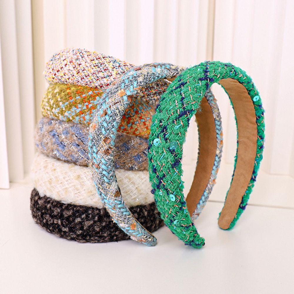 Băng Đô Cài Tóc Họa Tiết Caro Phong Cách Retro Sang Trọng VANES1 Cho Nữ