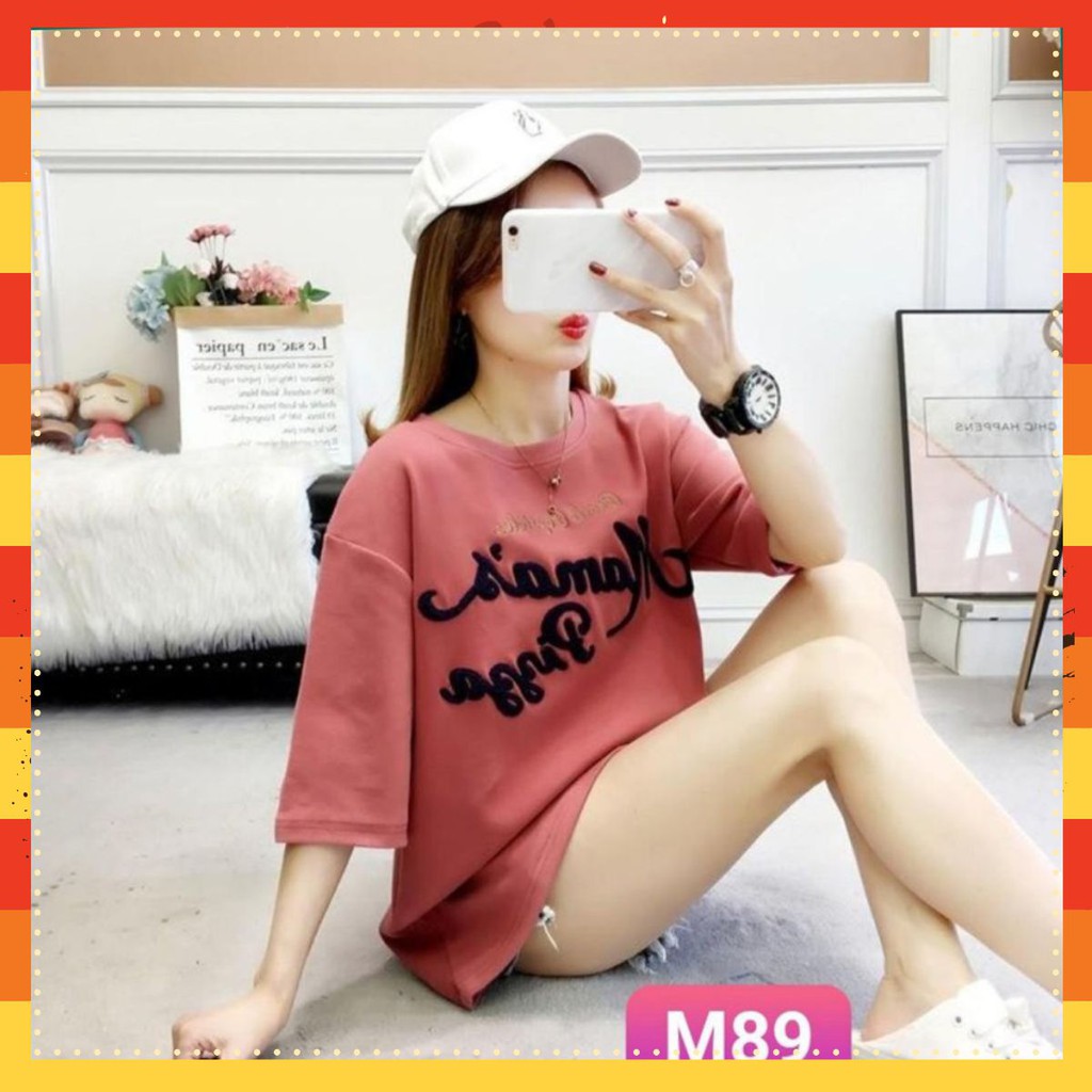 Áo Phông Nữ Form Rộng 🚀FREESHIP🚀 Áo thun nữ tay ngắn chất đẹp, thun cotton, mịn, mát, sành điệu in chữ . Mã M89