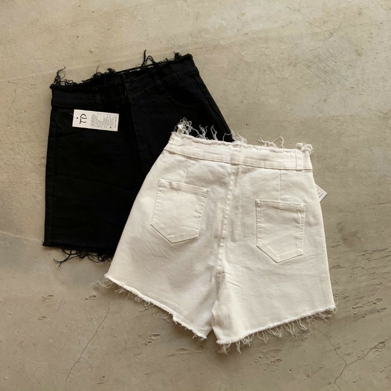 QUẦN ĐÙI KAKI RÁCH VIỀN LAI RÁCH