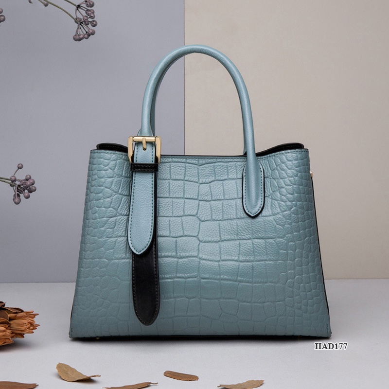 Samdo: Balo kiêm túi xách nữ da thật cao cấp  - Chính hãng Huada - dập vân sang trọng công sở đi chơi đi làm HAD177