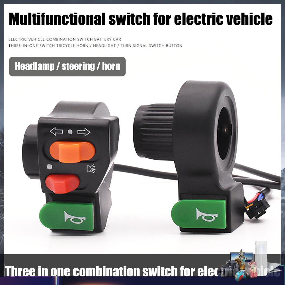 Công Tắc Đèn Pha Xe Đạp Điện Ebike Màu Đen