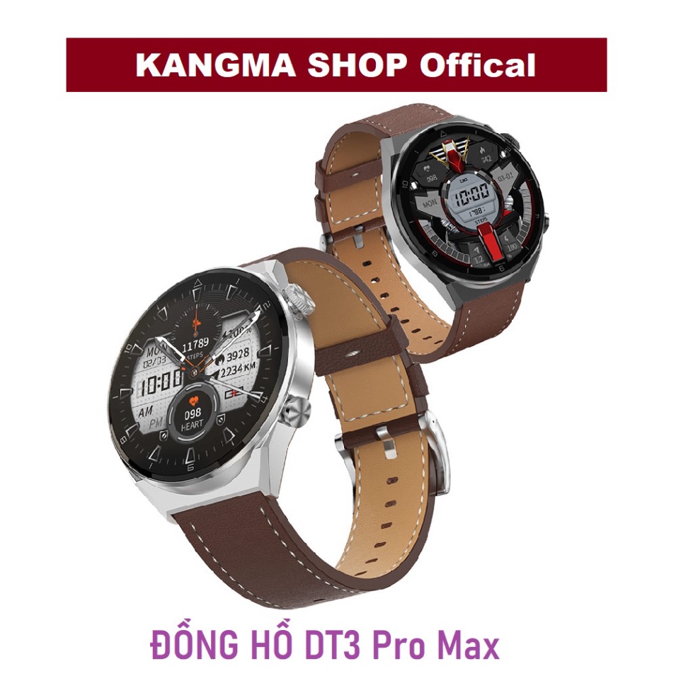 Đồng hồ thông minh DT3 Pro Max - Tiếng Việt, nghe gọi, sạc không dây.