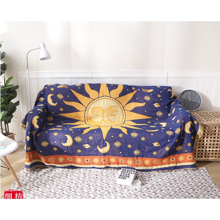 Thảm Dệt Cotton Vintage, Thảm Phủ Ghế Sofa, Làm Khăn Trải Bàn [FREESHIP]