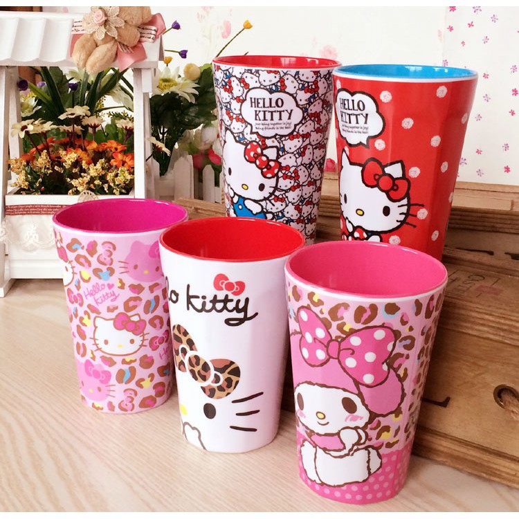 Cốc Đánh Răng / Bàn Chải Đánh Răng Bằng Nhựa Dày Hình Hello Kitty Chất Lượng Cao