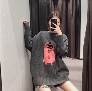 Áo len dáng oversize -kiwi