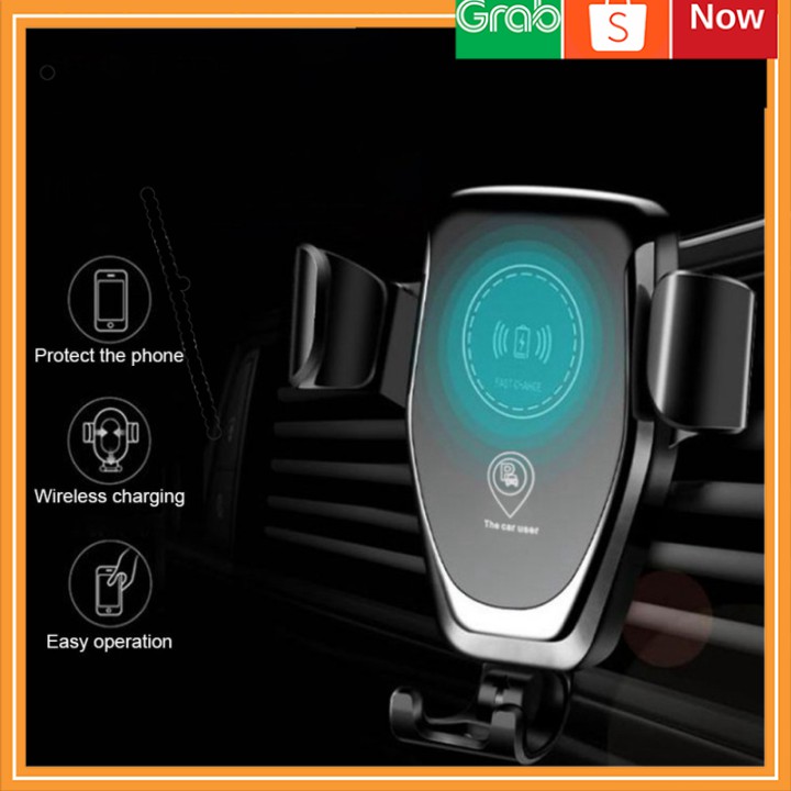 Sạc không dây kiêm giá đỡ điện thoại thông minh trên xe ô tô (car wireless fast charger) 🚀GIAO HÀNG HỎA TỐC NOWSHIP, GR