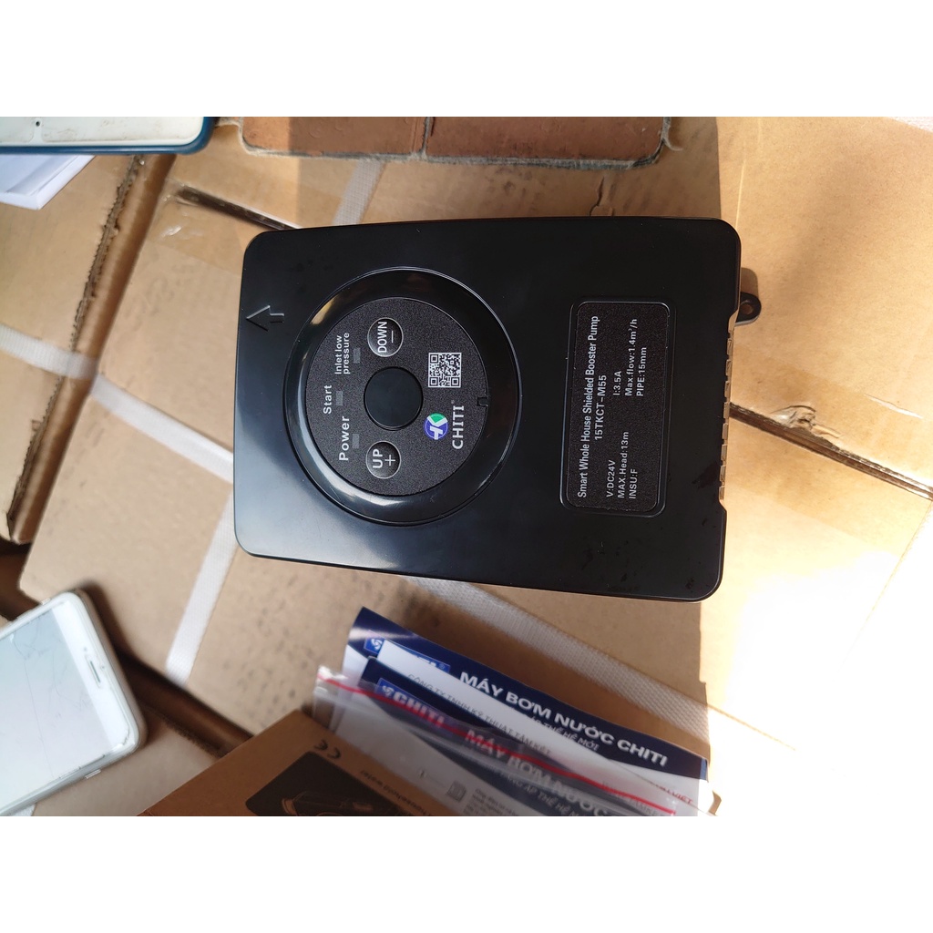 MÁY BƠM TĂNG ÁP MINI CHITI 55W, CHẠY ĐIỆN 24V AN TOÀN CHO NGƯỜI DÙNG.