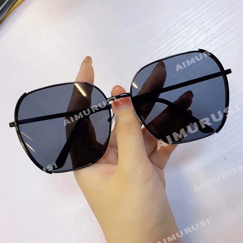 Kính mát gọng vuông oversize màu gradient thời trang Hàn Quốc cho nữ