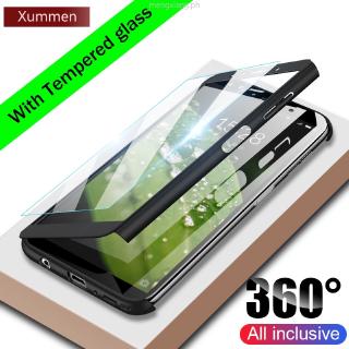 360 full cover case samsung galaxy a7 2018 case fa3 a5 2016 a7 2017 a6 a8 plus case cover with glass