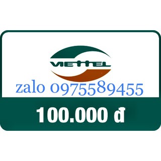 thẻ Viettel 100k