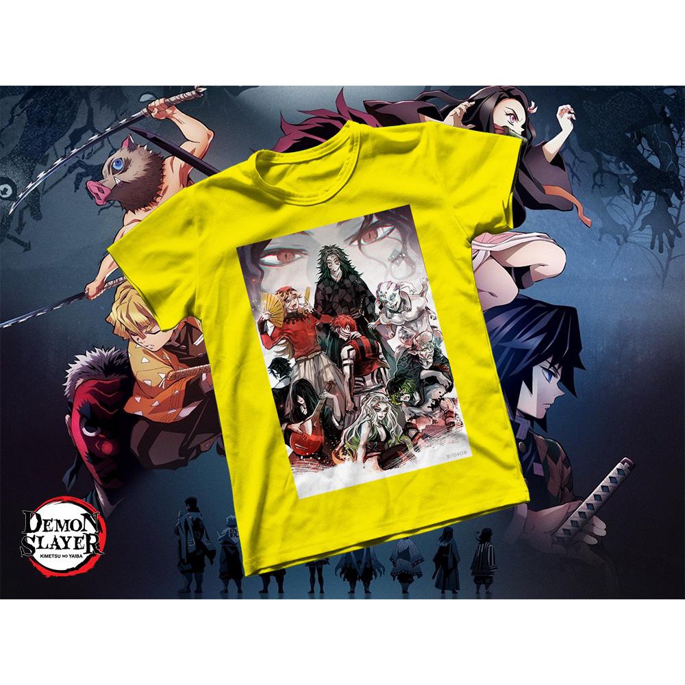 Áo thun Cotton Unisex - Anime - Kimetsu no Yaiba - Ngũ đại thượng huyền và Muzan