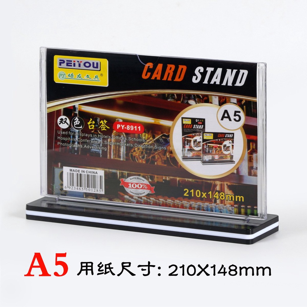 Menu mica A5,A6 ngang,kệ menu để bàn (15 x 21cm) và (10 x 15cm)