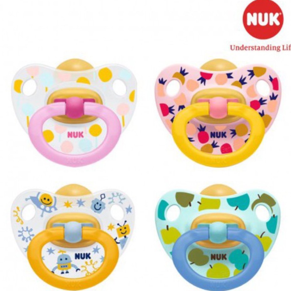 [CHÍNH HÃNG] BỘ 2 TY GIẢ NUK CAO SU SIÊU MỀM CHỈNH NHA 0-6M/6-18M/18-36M