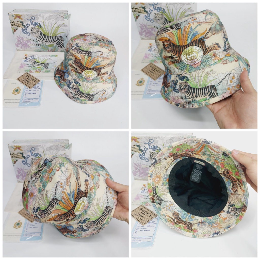 Nón vành tròn , Mũ bucket hổ lúa full box họa tiết cực đẹp