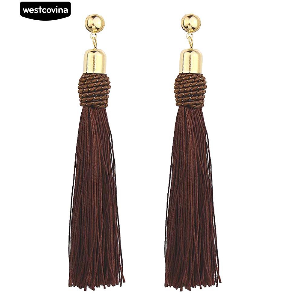 Đôi bông tai phối tua rua màu thời trang cho nữ