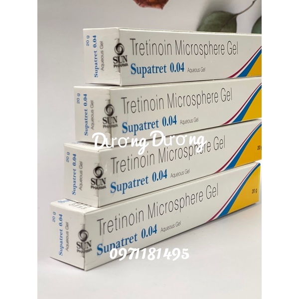 Tretinoin Supatret 0.04% Microsphere Gel 20g - Giảm mụn, sáng da, giảm nếp nhăn