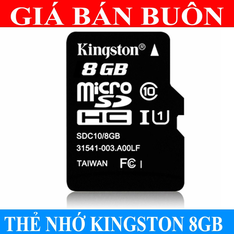 Bán thẻ nhớ Kingston 8GB micro SD giá cực rẻ 52k giá tốt