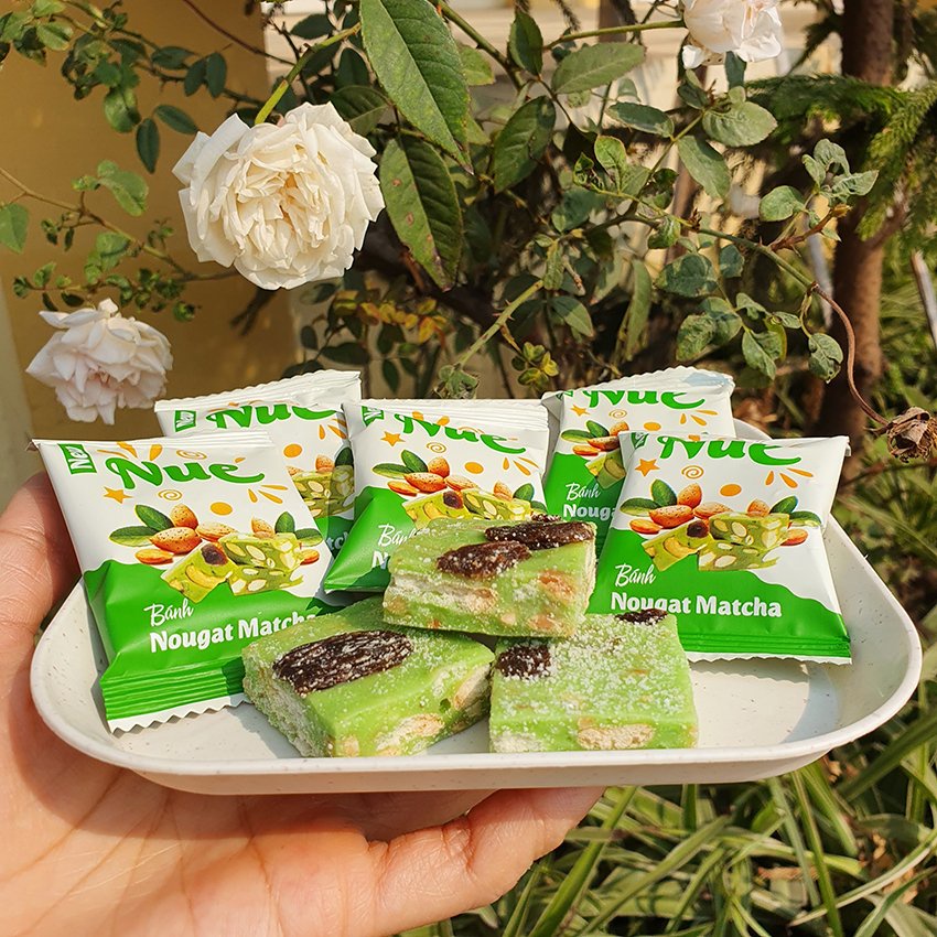 1KG - KẸO SỮA HẠT NOUGAT TRÁI CÂY ĐỦ VỊ : MATCHA, SỮA - KẸO HẠNH PHÚC