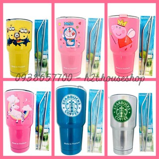Ly Giữ Nhiệt 900ml ( Ly + Túi + 2 ống hút, 1 cọ vệ sinh) Được chọn mẫu