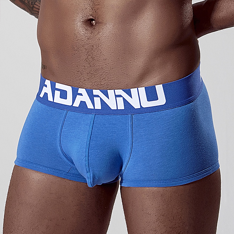 Set 4 Quần Lót Boxer Cotton Chữ U Thoáng Khí Gợi Cảm Cho Nam AD125