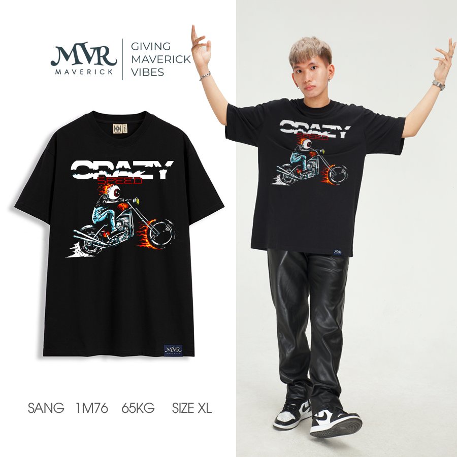 Áo thun tốc độ điên cuồng cực chất nam nữ phông unisex phong cách bigsize tay lỡ localbrand MVR BB4322