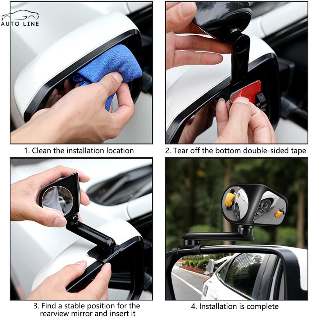 Bộ 2 Gương ChiếU HậU 360 Độ 2 Trong 1 Cho Xe Hơi° Gương Chiếu Hậu Xoay Điểm Mù Chuyên Dụng Cho Xe Hơi SHOPCYC7577