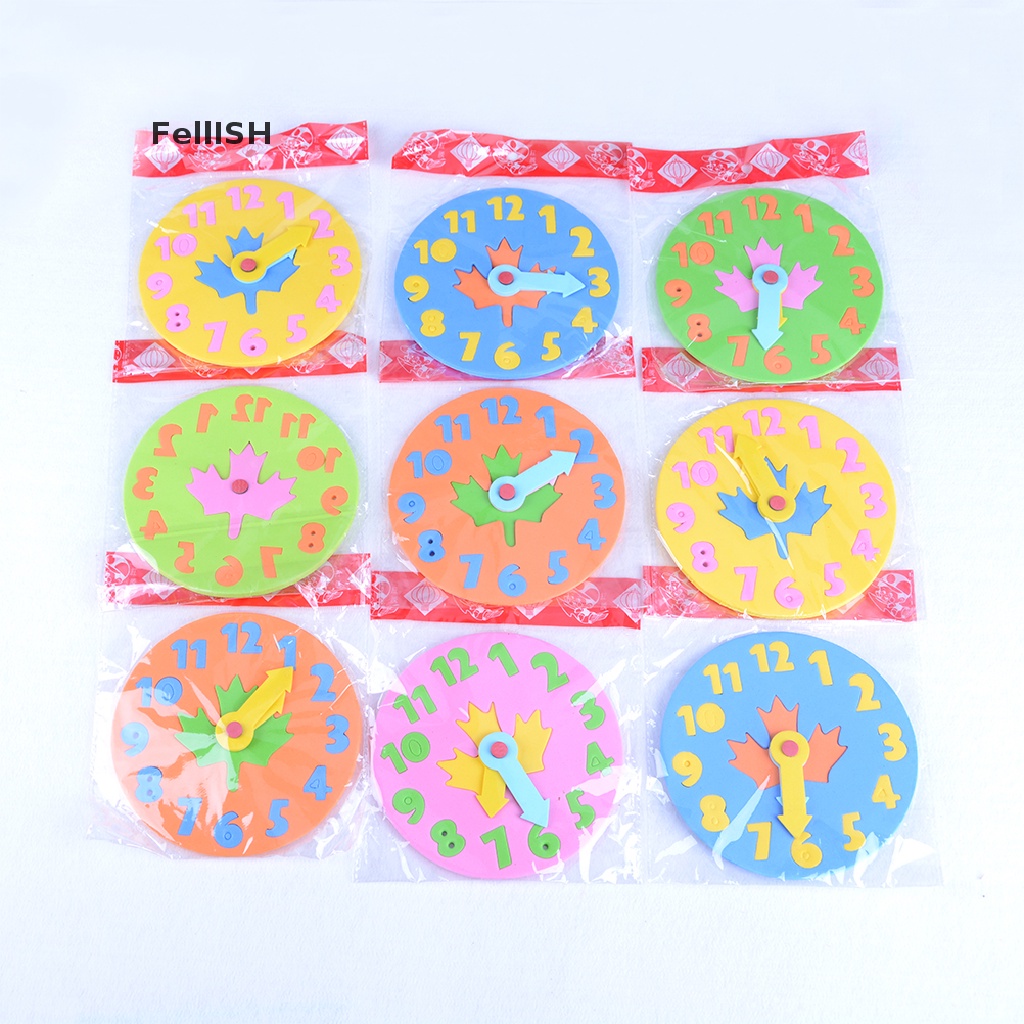 [Felli] Đồ Chơi Xếp Hình Đồng Hồ Bằng Xốp EVA Dễ Thương Thời Gian Học Tập Dành Cho Trẻ Em 439B