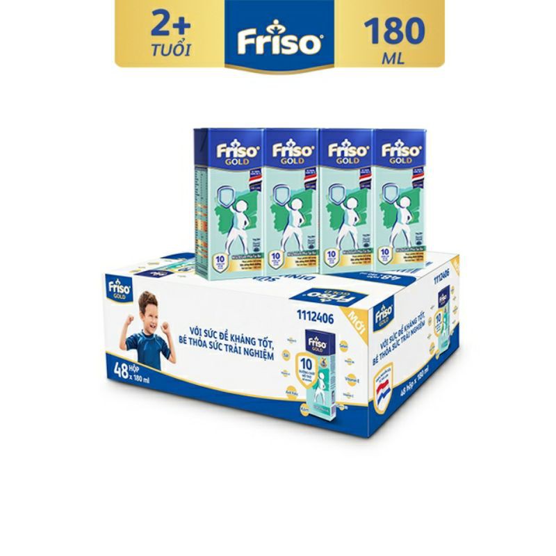 Thùng Sữa Bột Pha Sẵn Friso Gold 180ml - 48 Hộp