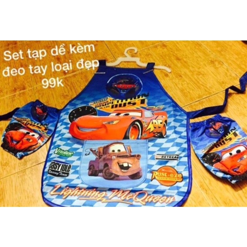 Bộ tạp dề kèm đeo tay Mcqueen