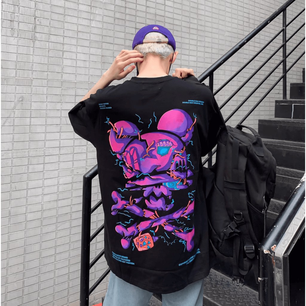 Áo Thun Unisex Bad Habits Cracken Đen 100% Cotton - Local Brand Chính Hãng | BigBuy360 - bigbuy360.vn