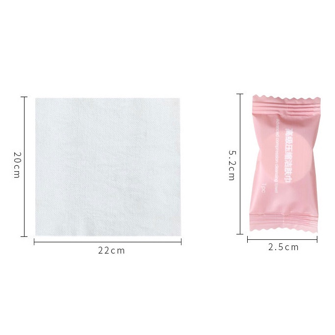 (HCM) Set 5 Khăn Giấy Nén Viên Kẹo - Khăn Khô Du Lịch 1 Lần Tiện Lợi Khăn Lau Mặt Cotton Siêu Thấm Hút Tiện Bỏ Túi